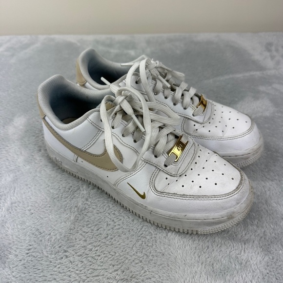 Nike Shoes - Nike Air Force 1 Essential White Beige Women's Size 7 5